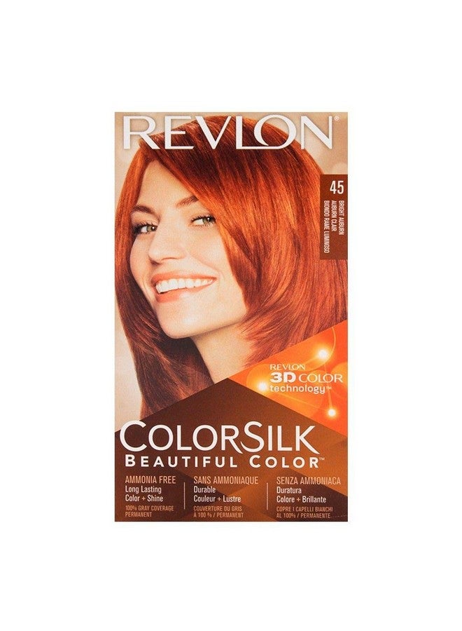 Revlon U Hc 2441 Colorsilk Beautiful Color No.45 Bright Auburn By Revlon For Unisex 1 Application Hair Color