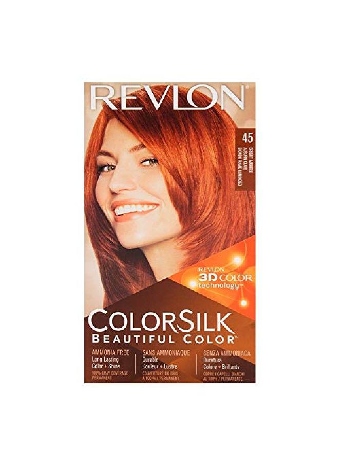 UHC2441 ColorSilk Beautiful Color no.45 Bright Auburn by for Unisex 1 Application Hair Color