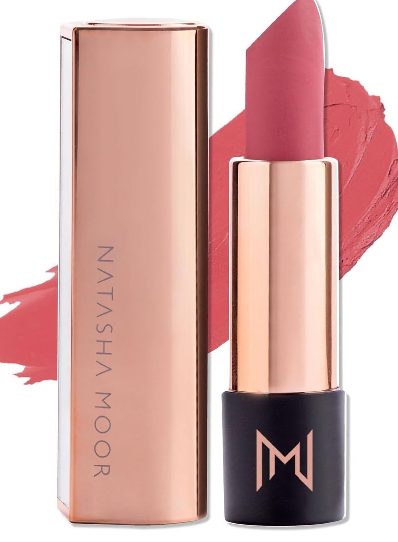 NATASHA MOOR Makeup Silk Suede Lipstick Shades are Perfectly Smooth, Highly Pigmented Lipsticks, Semi Matte Finish, Creamy, Hydrating Formula, Long-lasting, Cruelty Free(MANIFEST)