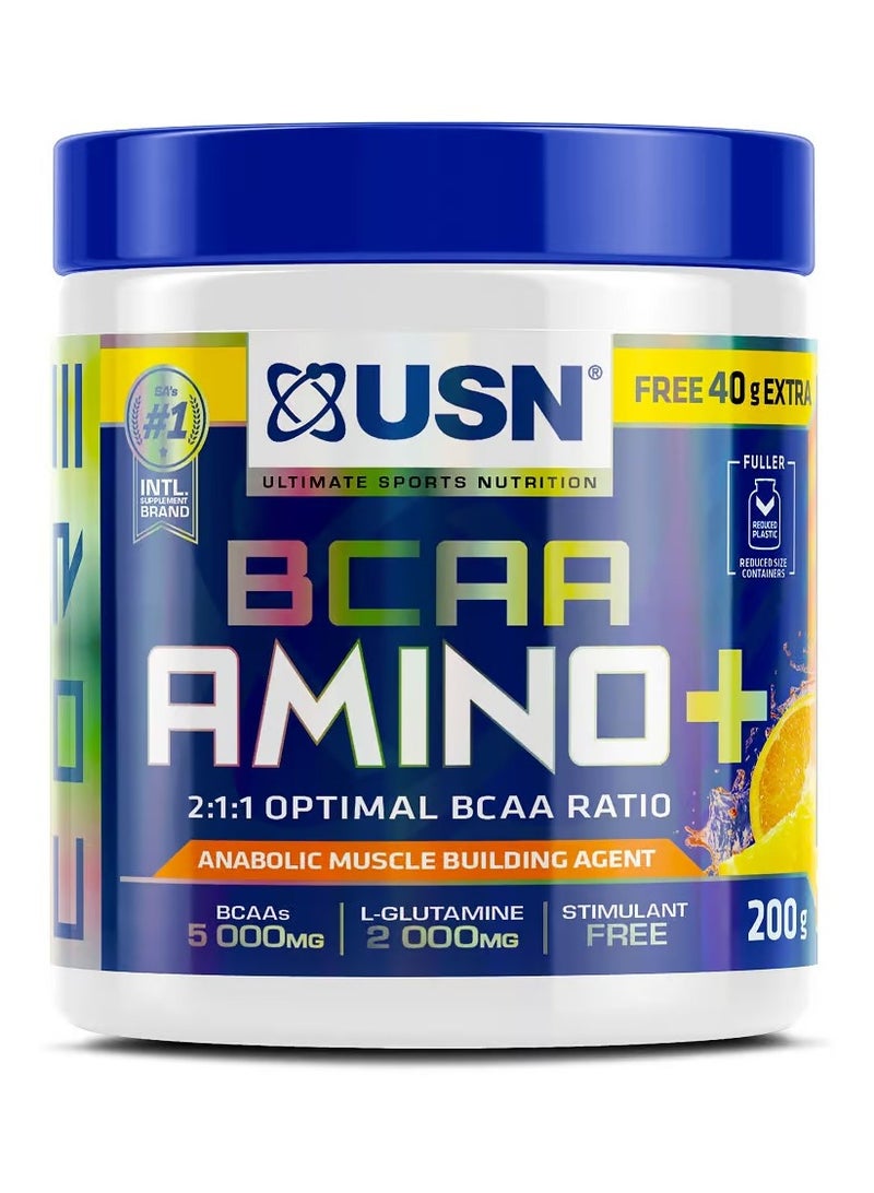 USN BCAA Amino+ 200g Orange Flavor