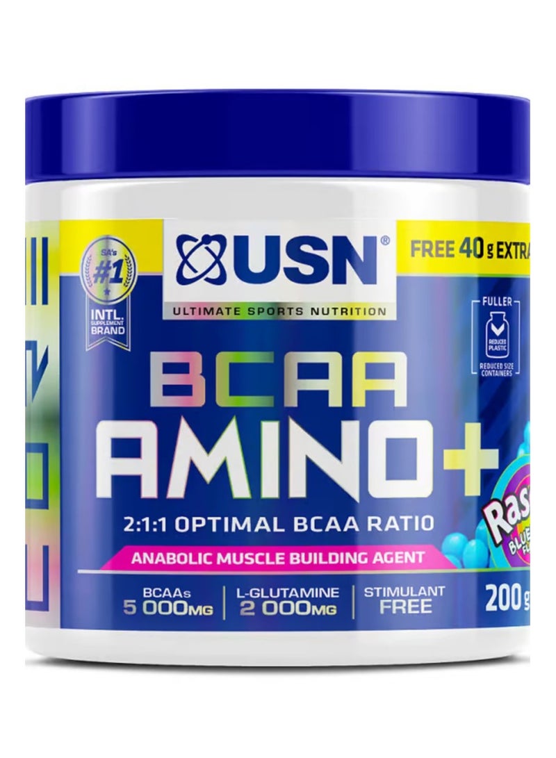 USN BCAA Amino+ 200g Blueberry Rascals Flavor