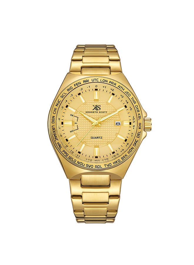 Men's Analog Tonneau Shape Stainless Steel Wrist Watch K23027-GBGC - 43 Mm