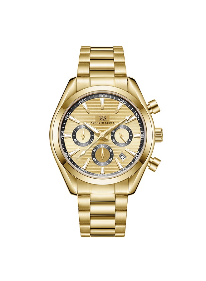 Men's Analog Tonneau Shape Stainless Steel Wrist Watch K23150-GBGC - 42 Mm
