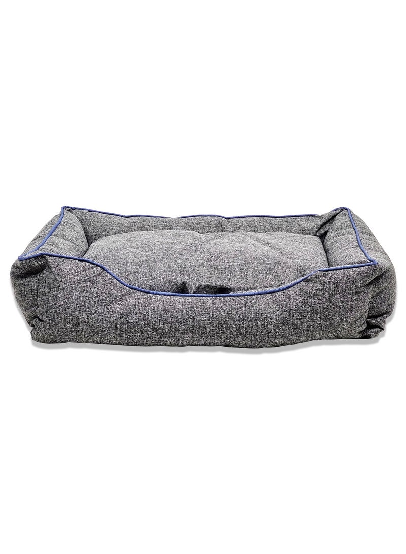 Dog sofa with Non-Slip Backing, Soft PP Cotton, Comfortable, Warm, and Portable, Dog Bed with Washable, Removable cover, Raised edges, Suitable for small and medium pets, 77 cm
