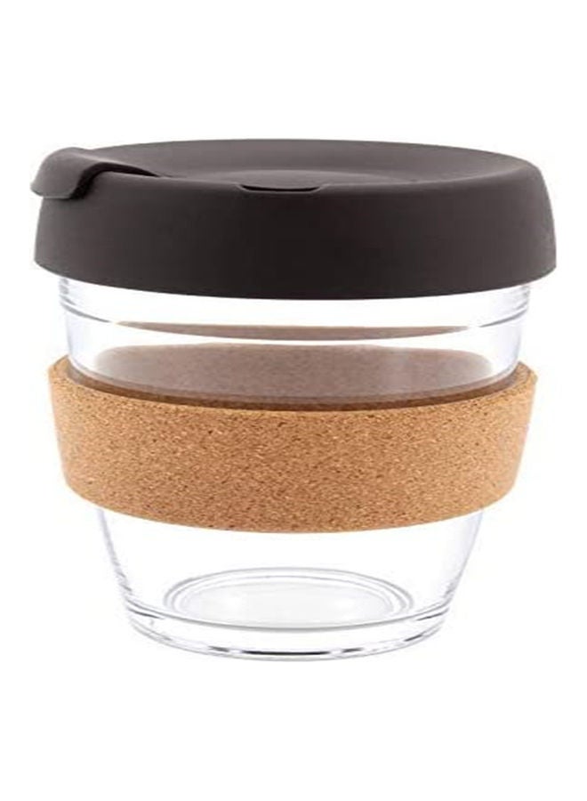 Reusable Coffee Travel Mug With Lid Clear/Brown/Black 300ml