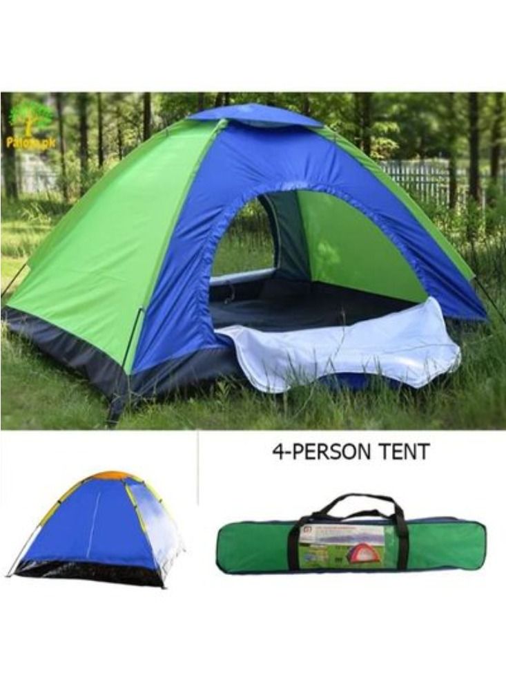 Outdoor Portable Pacific Pass 4 Person Family Dome Tent Multicolour