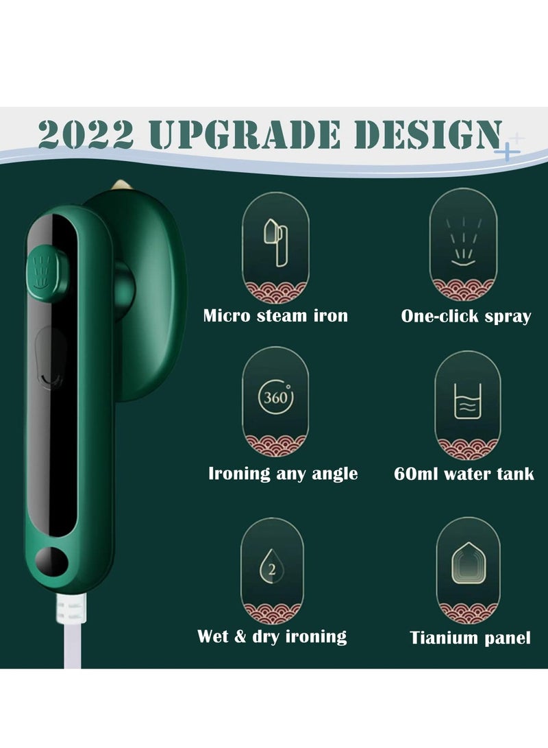 Portable Travel Steam Iron, Multifunction Micro Steam Iron Support Dry and Wet Ironing, Suitable for Home Travel College