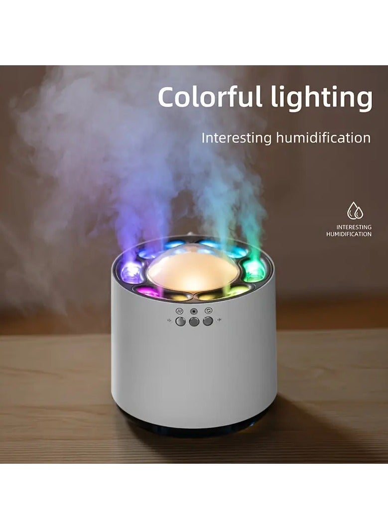 Dynamic Pick Up Sound Spray Air Humidifier Large Fog Volume Mute Office Home Colorful Ambient Light Humidifier Large Capacity Desktop Small Colorful Gradient Ambient Light