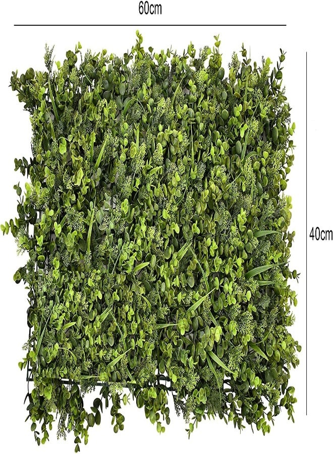 Yatai Decor 12 Pcs Wall Grass Artificial Plants Eucalyptus Leaves/Flowers Wholesale Turf For Home Villa Garden Decoration (Green)