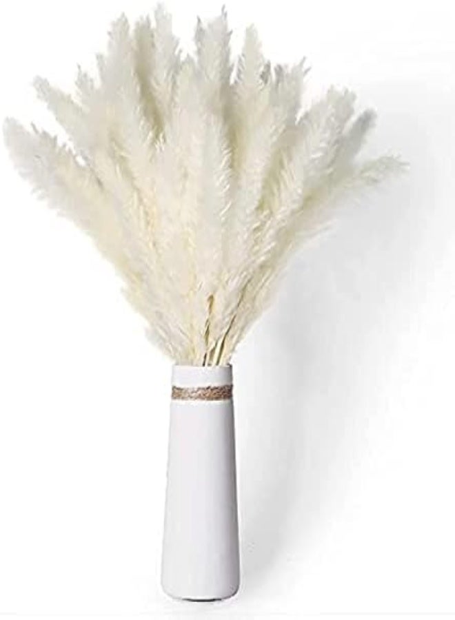30 Pcs Faux Pampas Grass Large, Artificial Pampas Grass Decor Tall, Floor Vase Filler, Dried Flowers For Flower Arrangements Wedding Home Party Decor | White