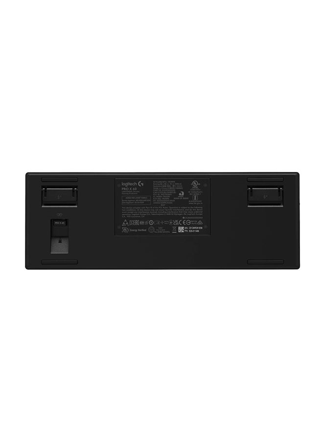 Logitech G PRO X 60 Light Speed Wireless Gaming Keyboard (Tactile) Black