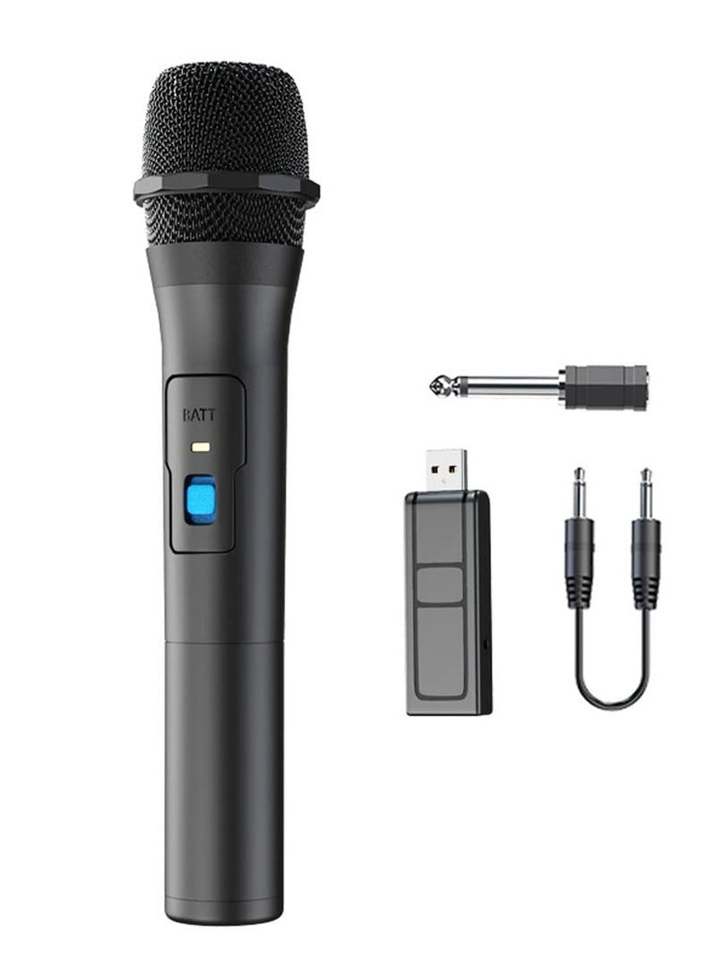 Wireless Microphone, Handheld, Wireless Karaoke Microphone, Portable USB Reciver, Suitable for Singing, DJ Party, Speech, Wedding, Church