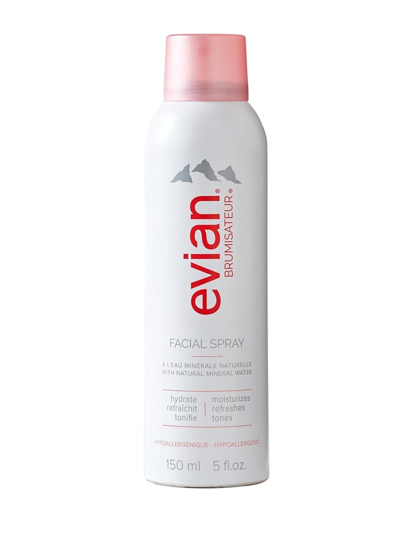 Evian Facial Spray Natural mineral water facial spray travel size 150 ml.