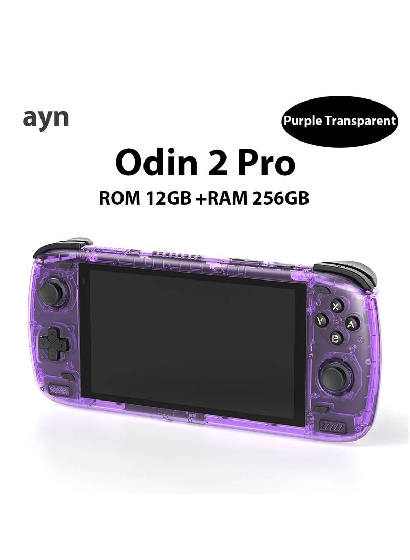 Odin 2 Android Handheld Gaming Console, High-Performance Retro Game Handheld with Snapdragon 8 Gen 2 Octa-core CPU, Adreno 740 GPU, 6-inch 1080P Screen, Android 13 System (12+256GB, Purple)