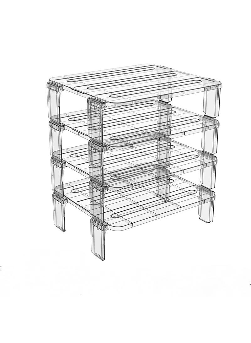 Stackable Refrigerator Tiered Shelf Clear