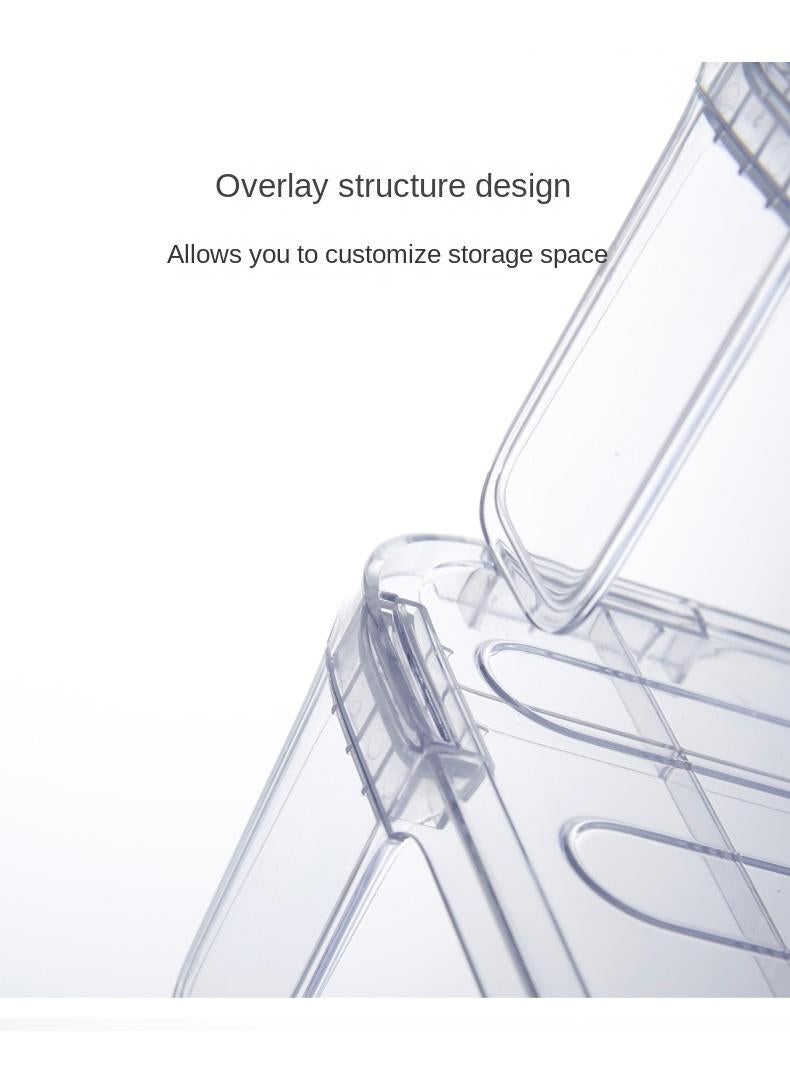 Stackable Refrigerator Tiered Shelf Clear