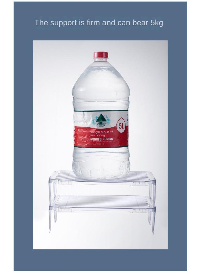 Stackable Refrigerator Tiered Shelf Clear