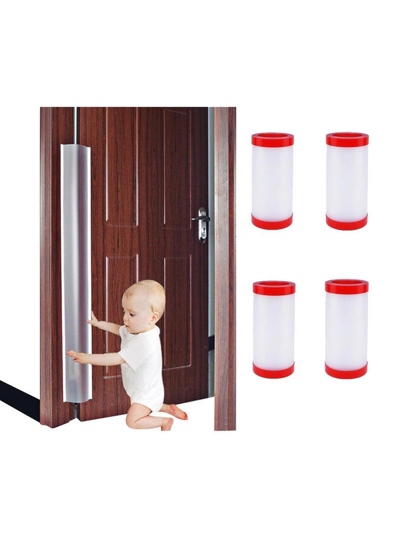 4 PCS Door Jam Shield Finger Pinch Guard for Baby Proofing, Kids, Hinge Cover Pinch Guard for 90 & 180 Degree Doors Frame & Baby Gate. 47.2*6.7in