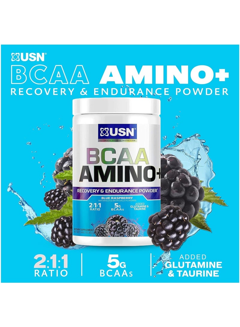 USN BCAA Amino+ 273g Blue Raspberry Flavor 30 Serving