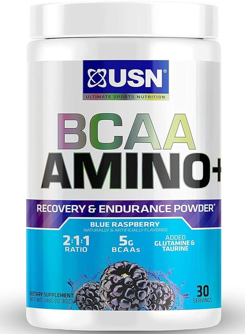 USN BCAA Amino+ 273g Blue Raspberry Flavor 30 Serving