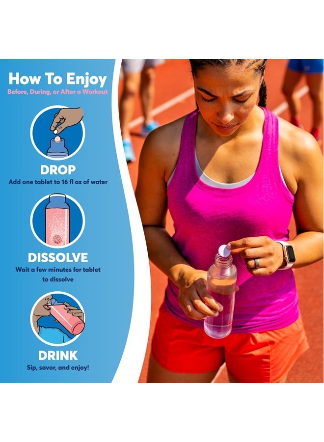 Sport Electrolyte Tablets for Proactive Hydration, Tri Berry, 8 Pack (80 Servings)