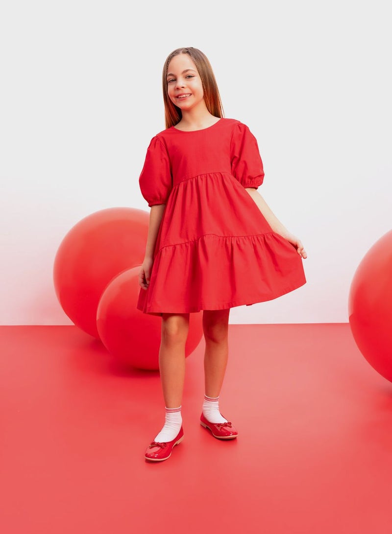 Regular Fit Cotton Woven Dress