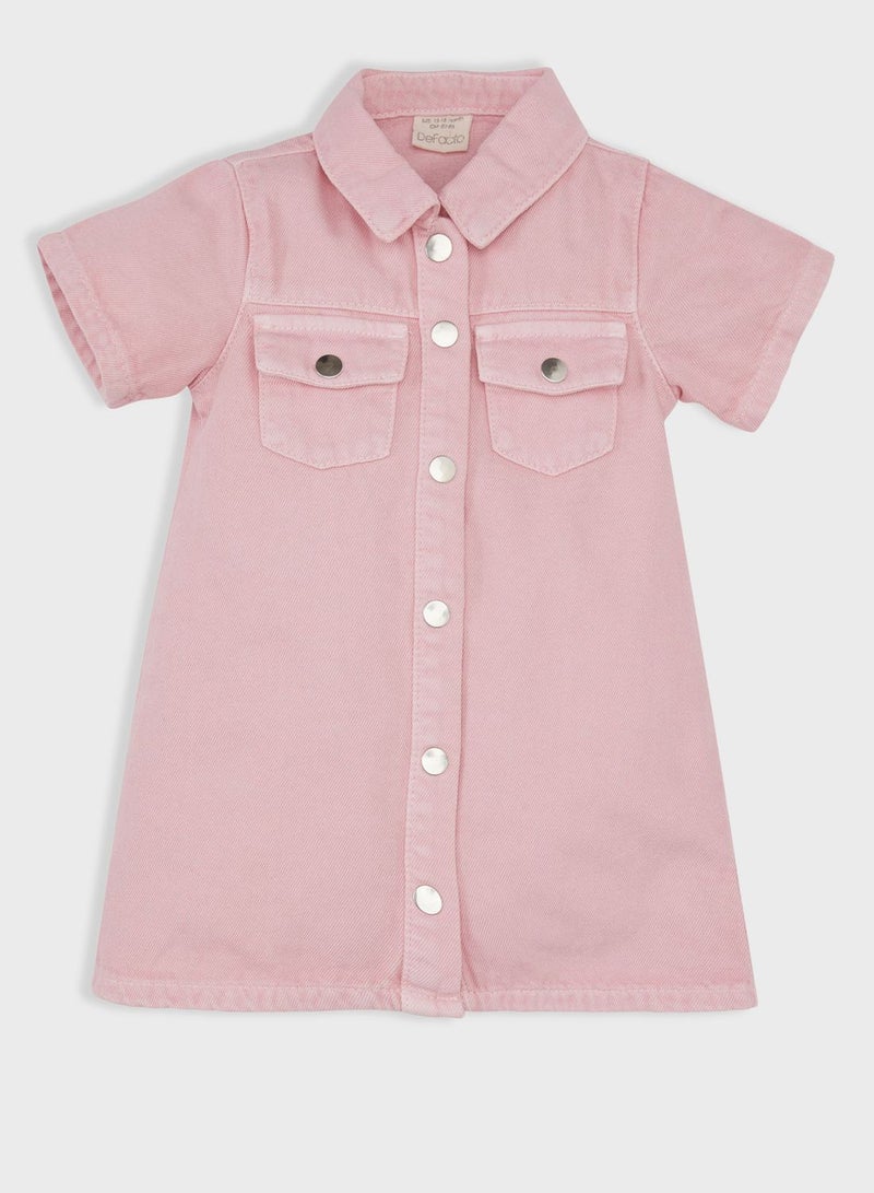 Baby Girl Short Sleeve Jean Dress
