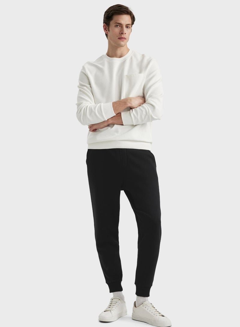 Regular Fit Stretchy Leg Thick Sweatpants