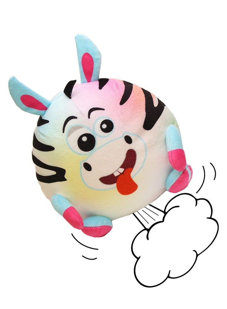 Windy Zebra Cheeky Trumping Toy Funny Gift Cuddly Zebra Stuffed Toy Parps, Wiggles and Giggles Funny Sounds and Moves Around, Silly Fun for Everyone.