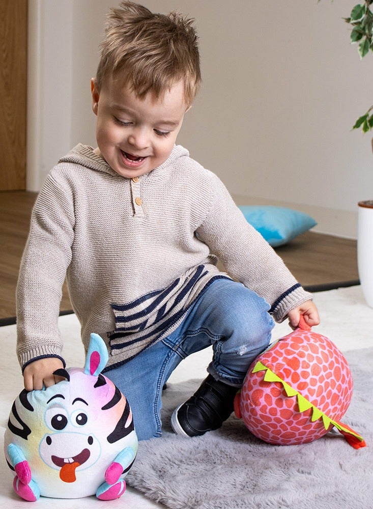 Windy Zebra Cheeky Trumping Toy Funny Gift Cuddly Zebra Stuffed Toy Parps, Wiggles and Giggles Funny Sounds and Moves Around, Silly Fun for Everyone.