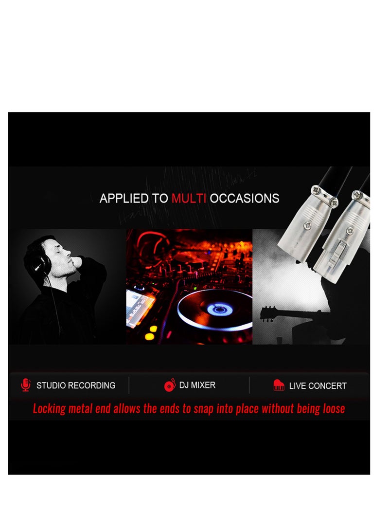 10 Pieces 3 Pin XLR Male Female Microphone Audio Cable Connector, 5 Male and 5 Female XLR Mic Snake Plug, Microphone Audio Socket for High Conductivity and Ultra-Low Noise