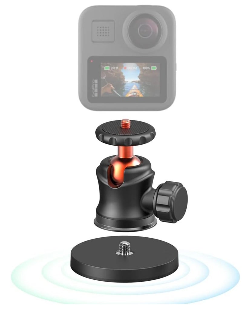 Magnetic Camera Mount with Mini Ball Head, Magnetic Mount Base Stand with 1/4
