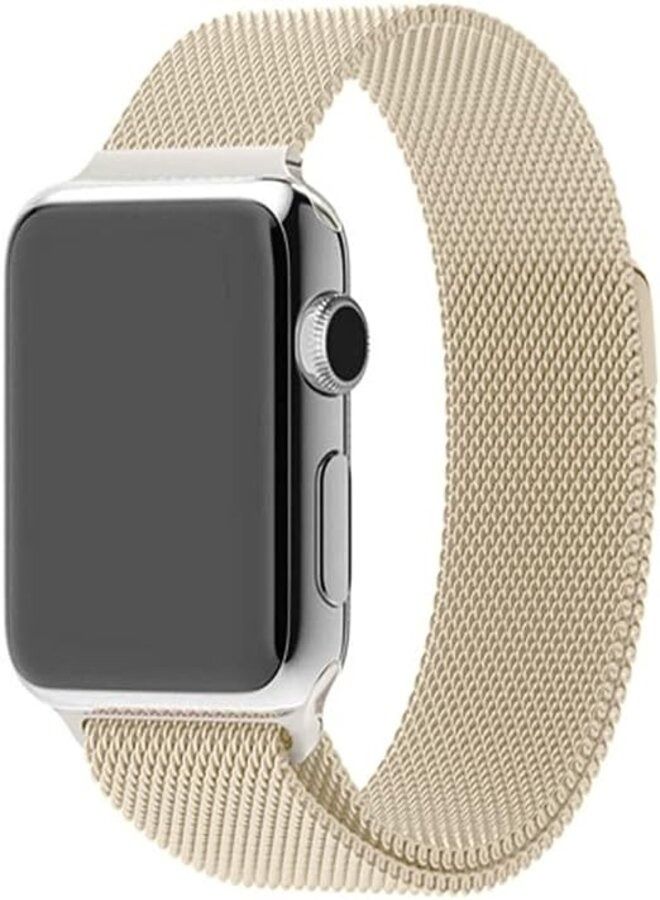 Brandtech Band Compatible with Apple Watch Band 38/40/ 41/42mm, Classic Stainless Steel Metal Strap Gold