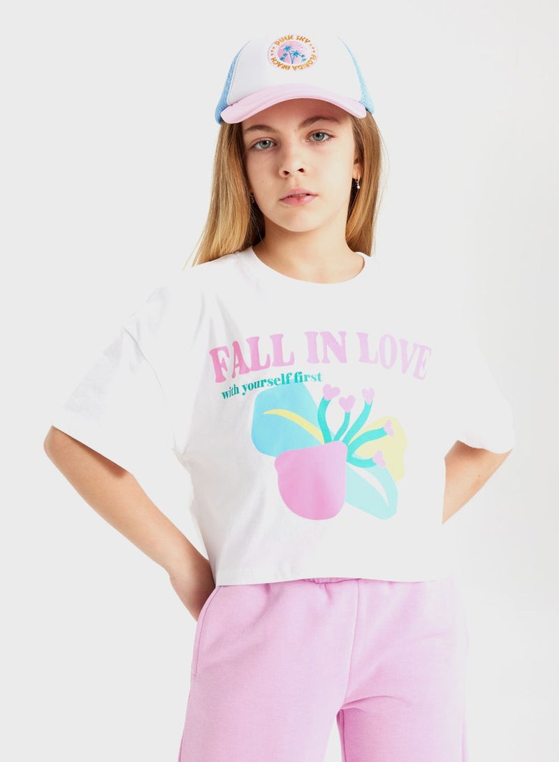 Flower Short Sleeve T-Shirt