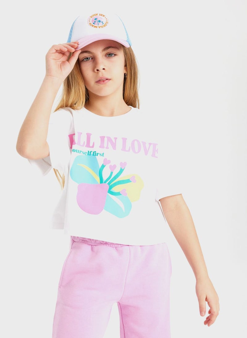 Flower Short Sleeve T-Shirt