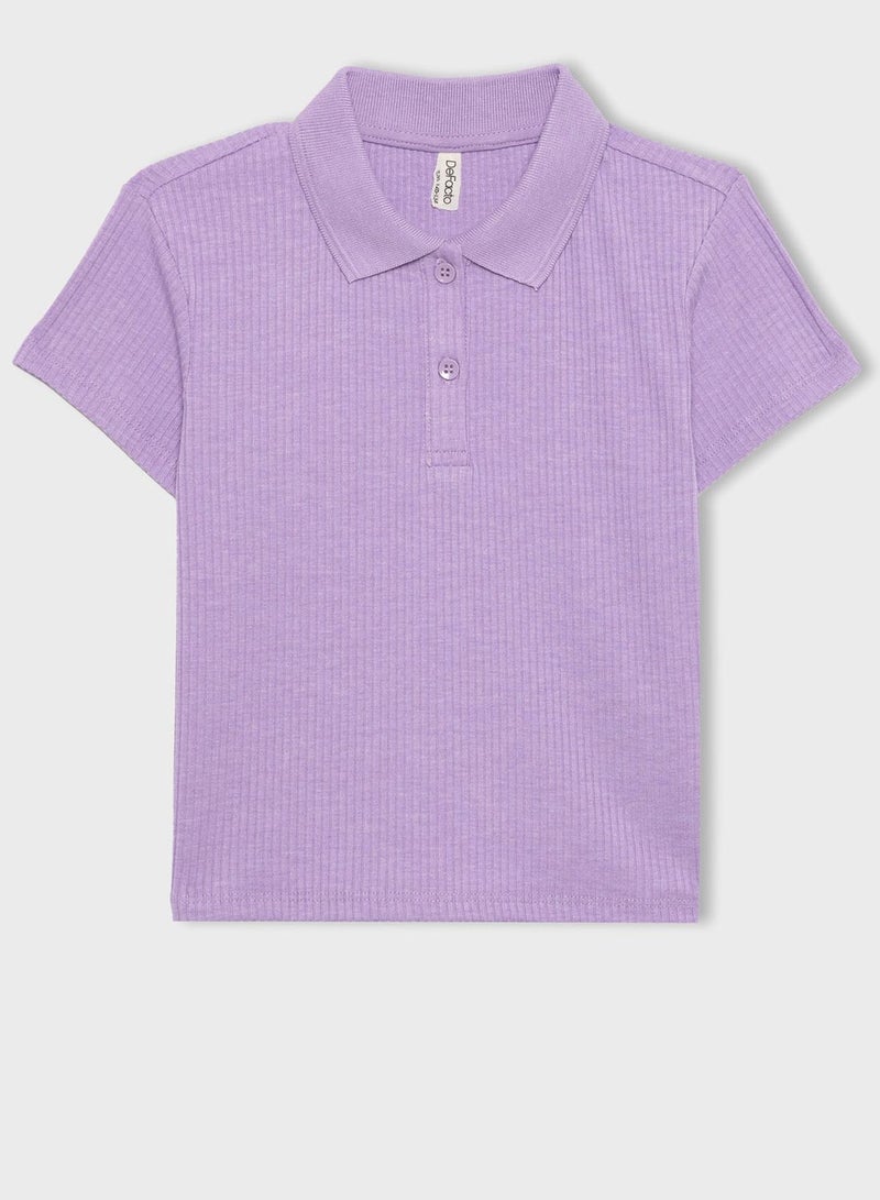 Slim Fit Basic Short Sleeve Polo T-Shirt
