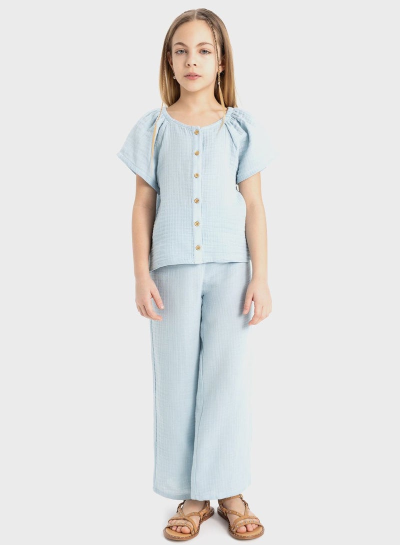 Girl Blouse And Trousers 2 Piece Set