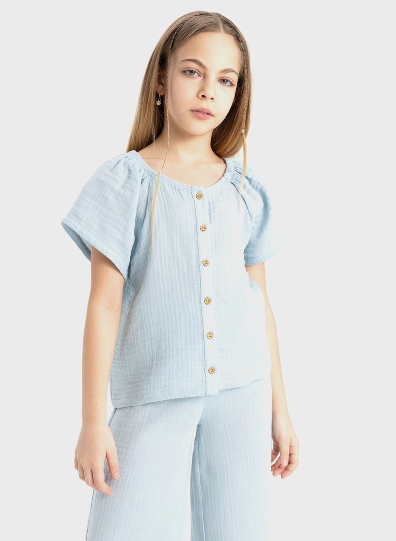 Girl Blouse And Trousers 2 Piece Set