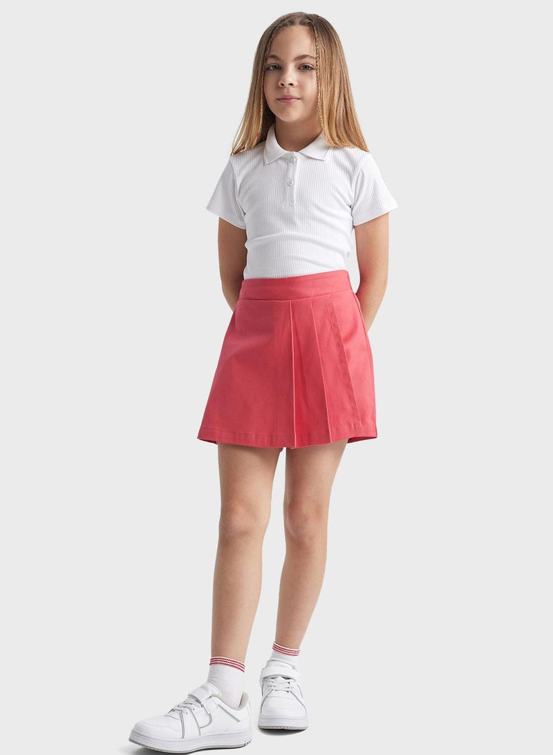 Girl Gabardine Regular Fit Skirt