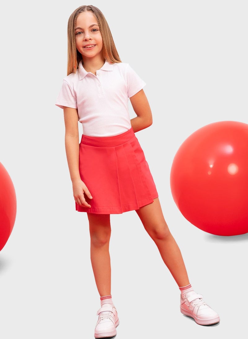 Girl Gabardine Regular Fit Skirt