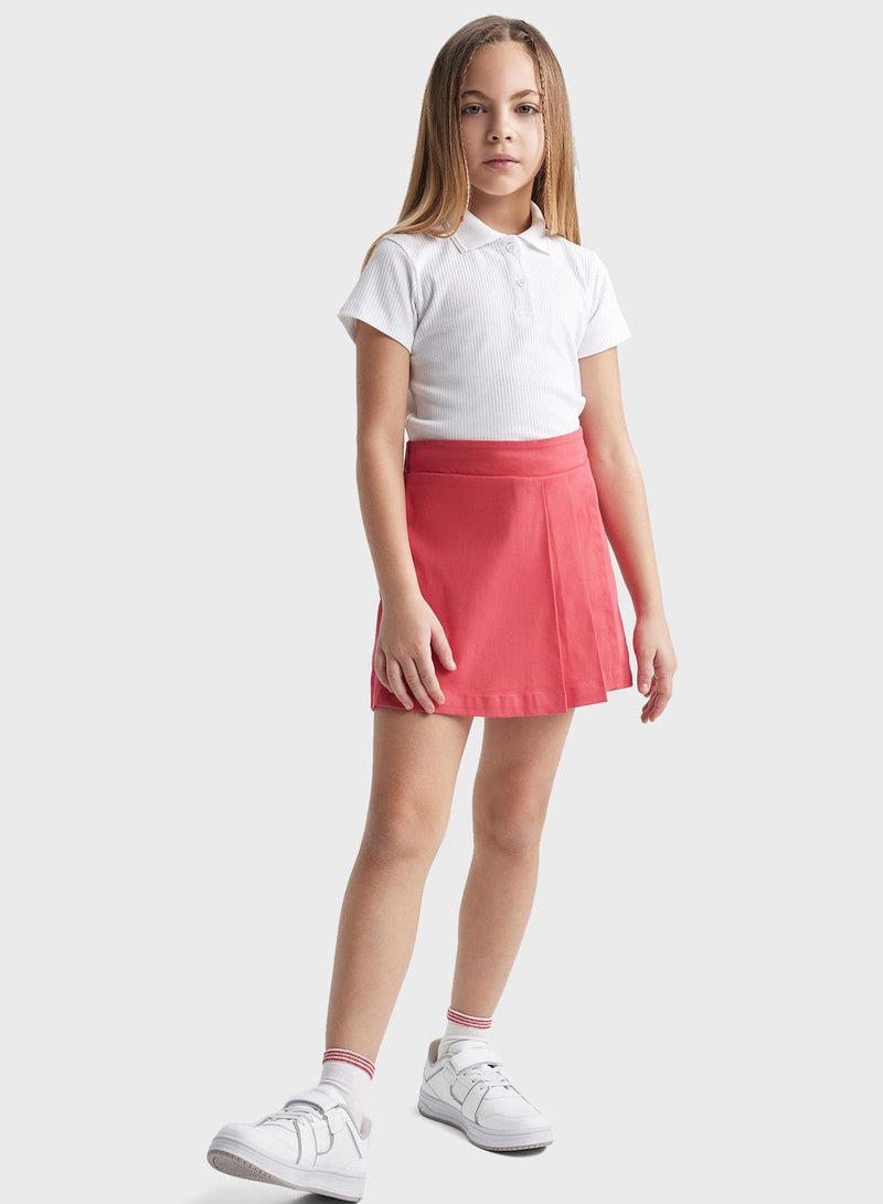 Girl Gabardine Regular Fit Skirt