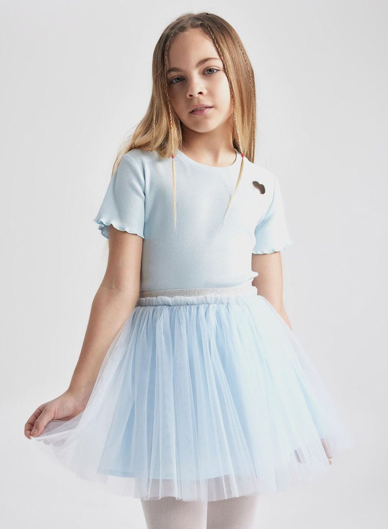 Girl Elastic Waisted Tulle Skirt