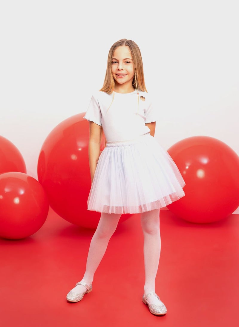 Girl Elastic Waisted Tulle Skirt