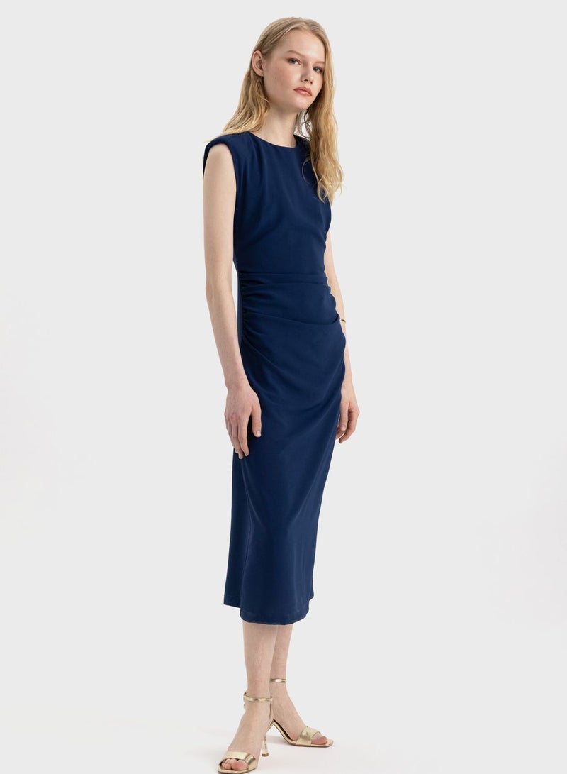 Bodycon Round Collar Aerobics Sleeveless Midi Shor