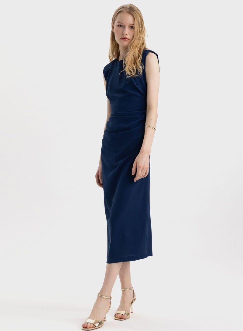 Bodycon Round Collar Aerobics Sleeveless Midi Shor