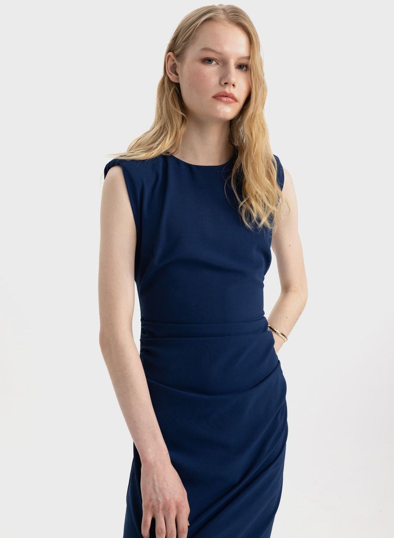 Bodycon Round Collar Aerobics Sleeveless Midi Shor