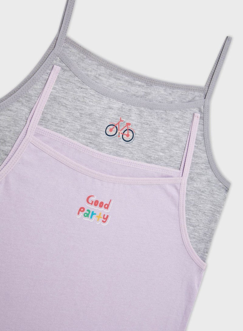 Girl 2 Piece Regular Fit Undershirt