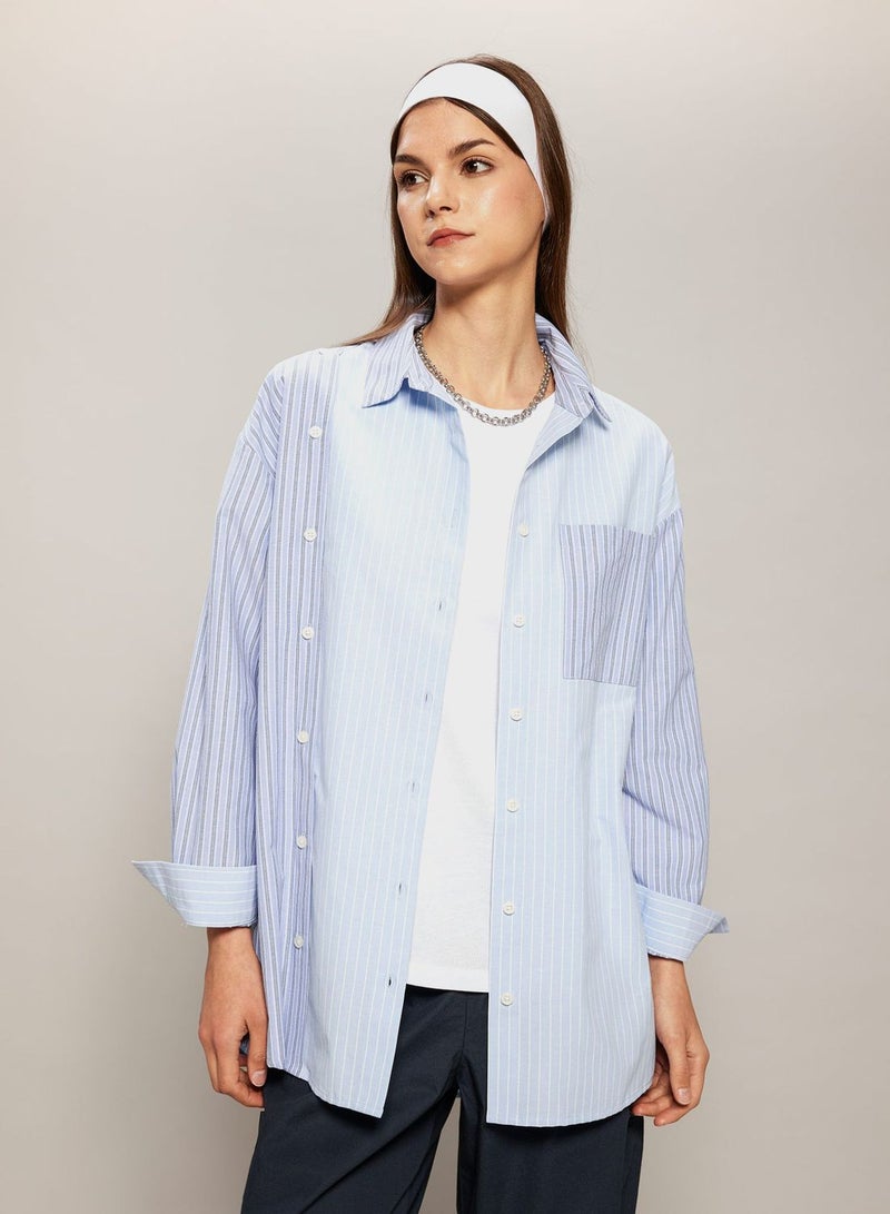 Relax Fit Poplin Long Sleeve Tunic