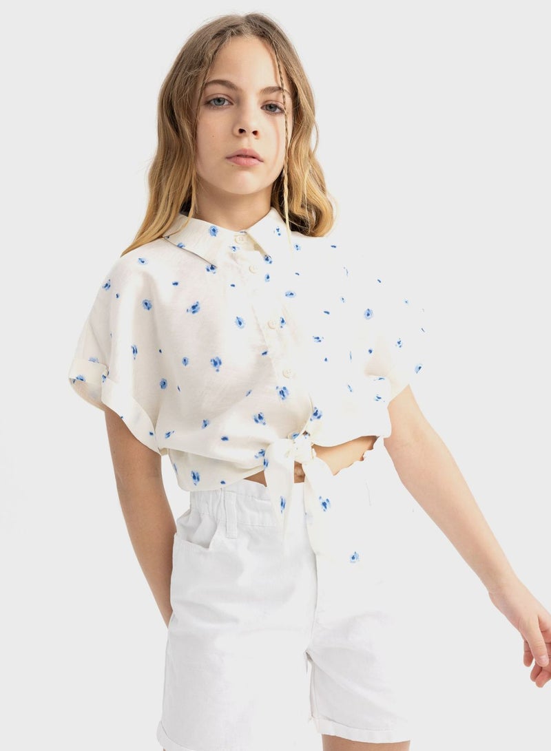 Crop Short Sleeve Shirt