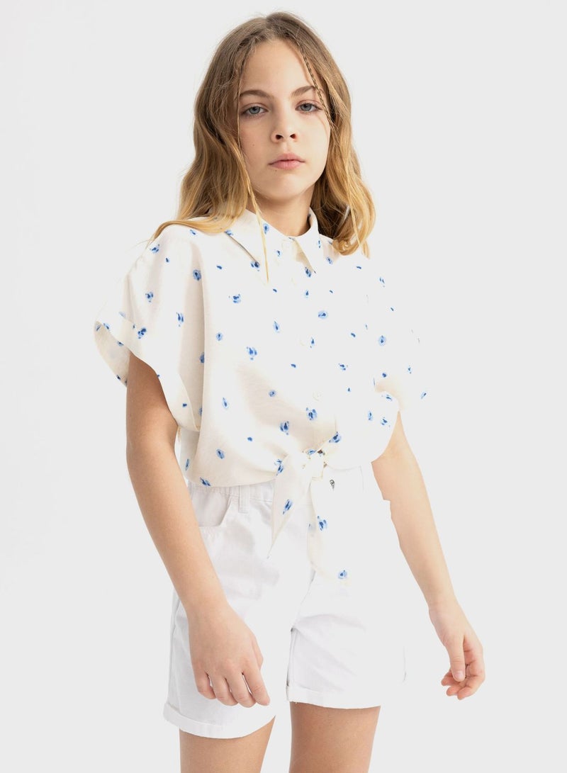 Crop Short Sleeve Shirt